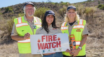 Orange County Fire Watch Volunteers Phil Sallaway (left) And Noma Bates (right) With IRC Program Coordinator, Fire Prevention & Management, Renalynn Funtanilla (middle).